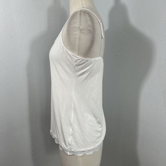 Jockey Top Womens XL White‎ Lace Trim Camisole Feminine Fairy Y2K - Picture 2 of 8
